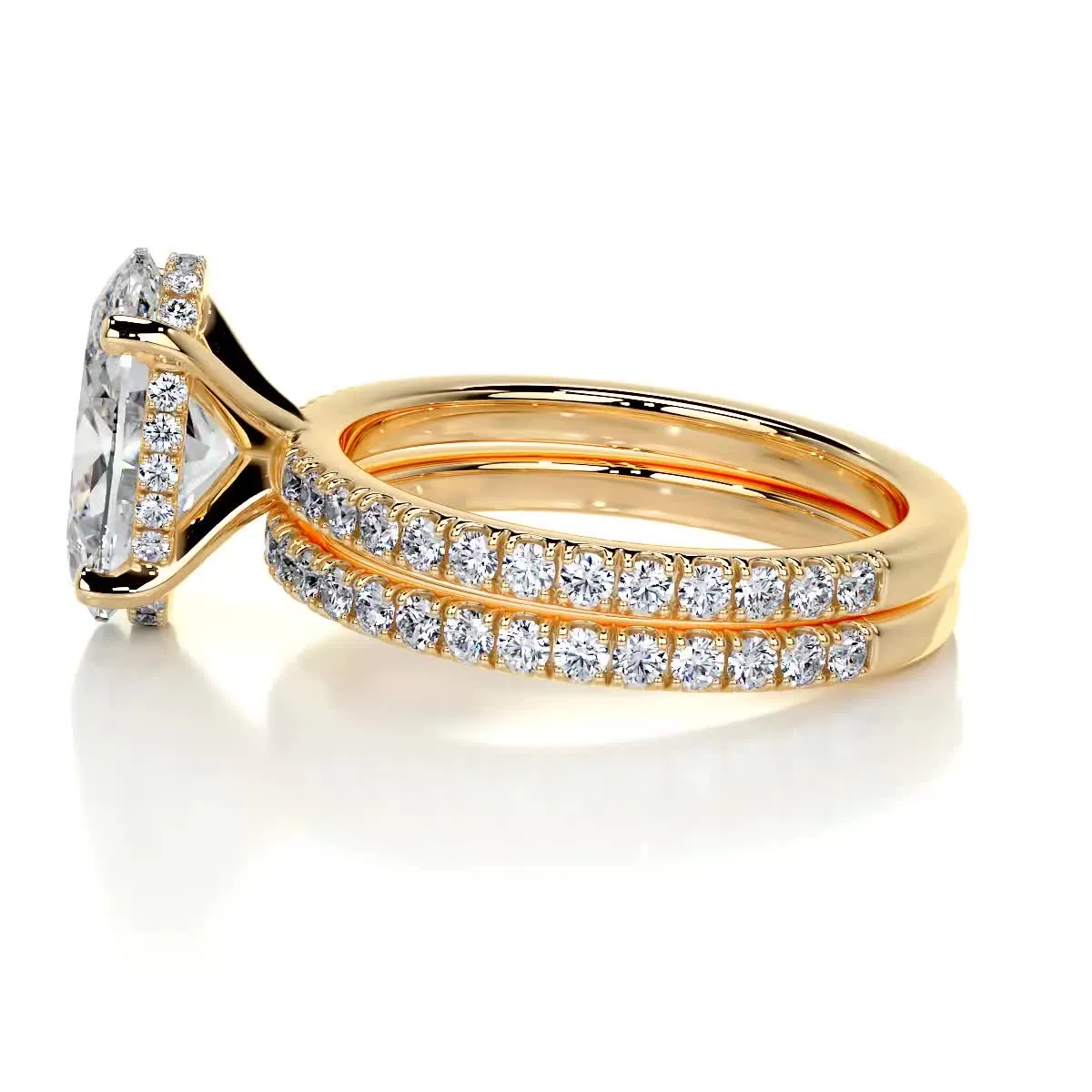 Lucy Lab Grown Diamond Bridal Set - 18K Yellow Gold