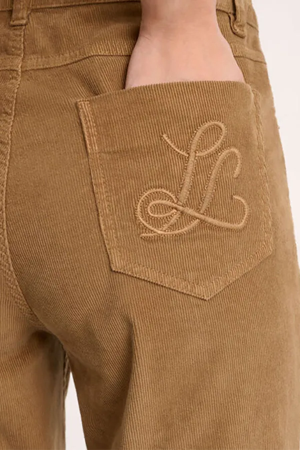 Luisa Spagnoli OGNIORA BEIGE CORDUROY TROUSERS