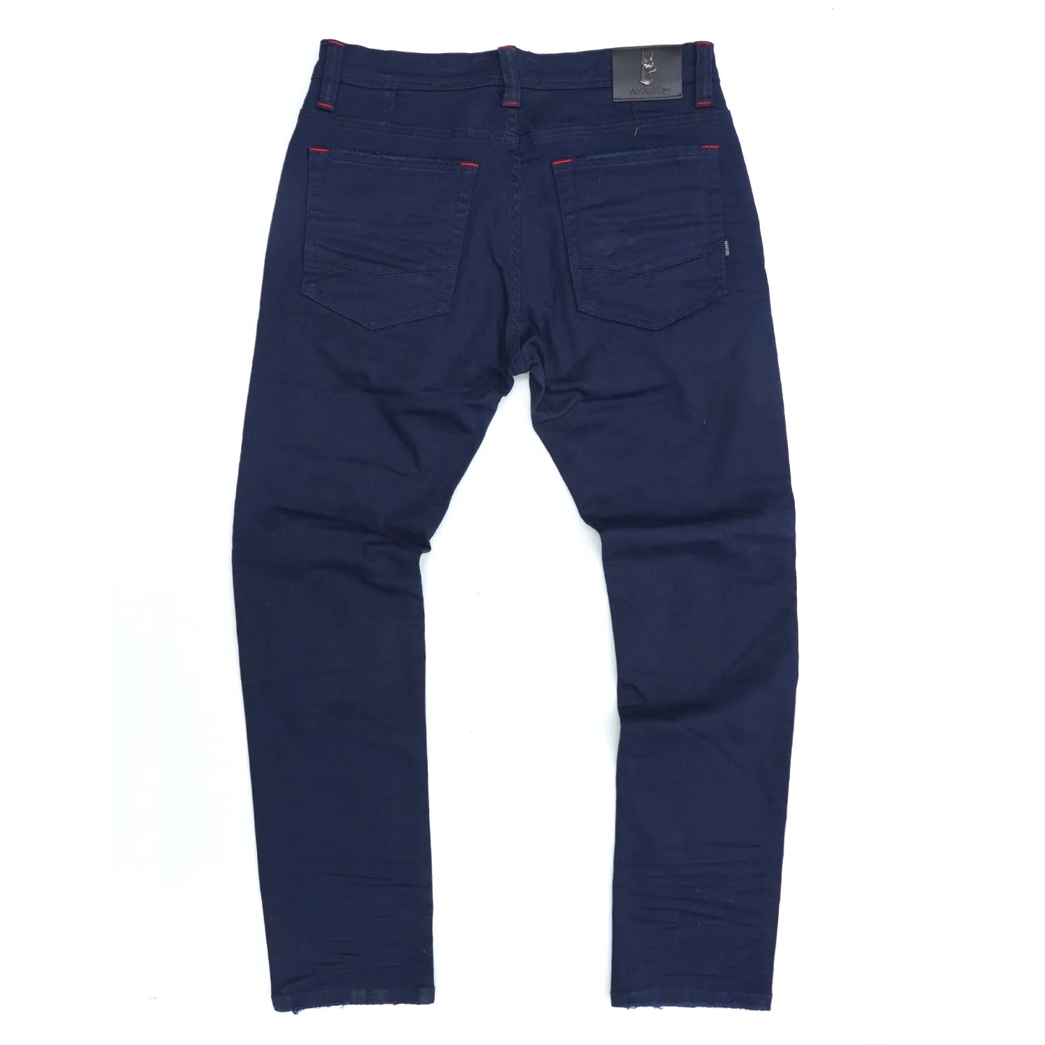 M1926 - Navy Denim Biker Jeans - Makobi Core