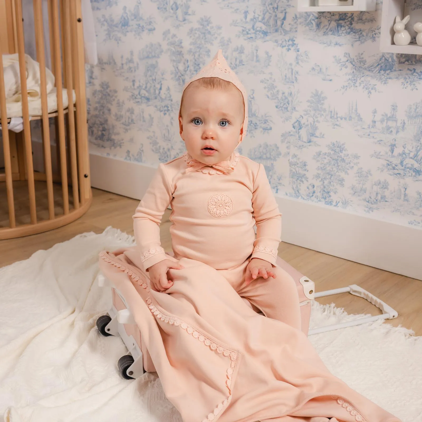 Mabel Bebe Eyelet Layette Set