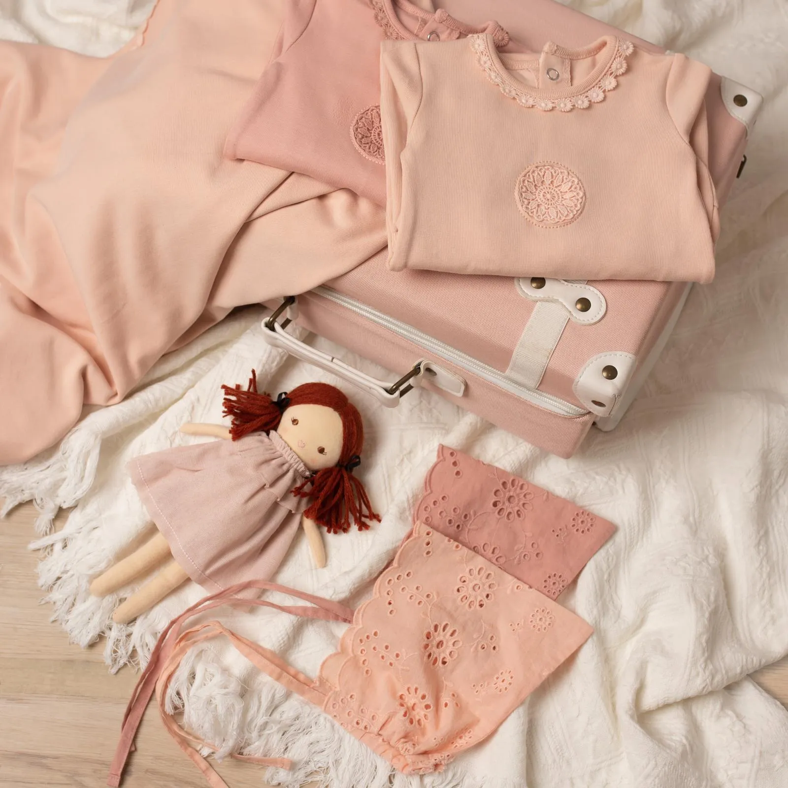 Mabel Bebe Eyelet Layette Set