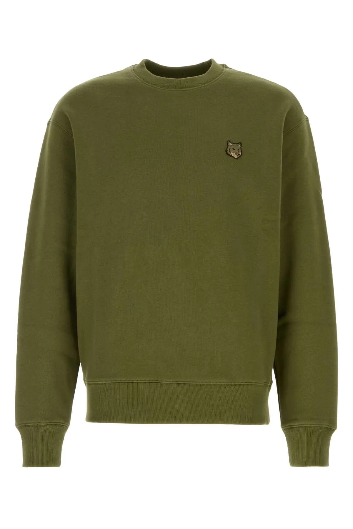 Maison Kitsune Army Green Cotton Sweatshirt