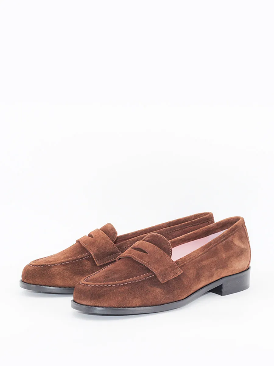 Mallorca suede leather loafers in tan color