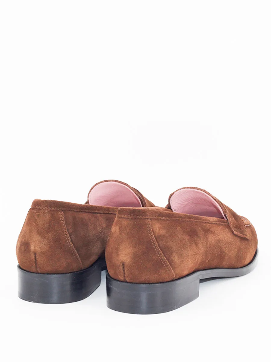 Mallorca suede leather loafers in tan color