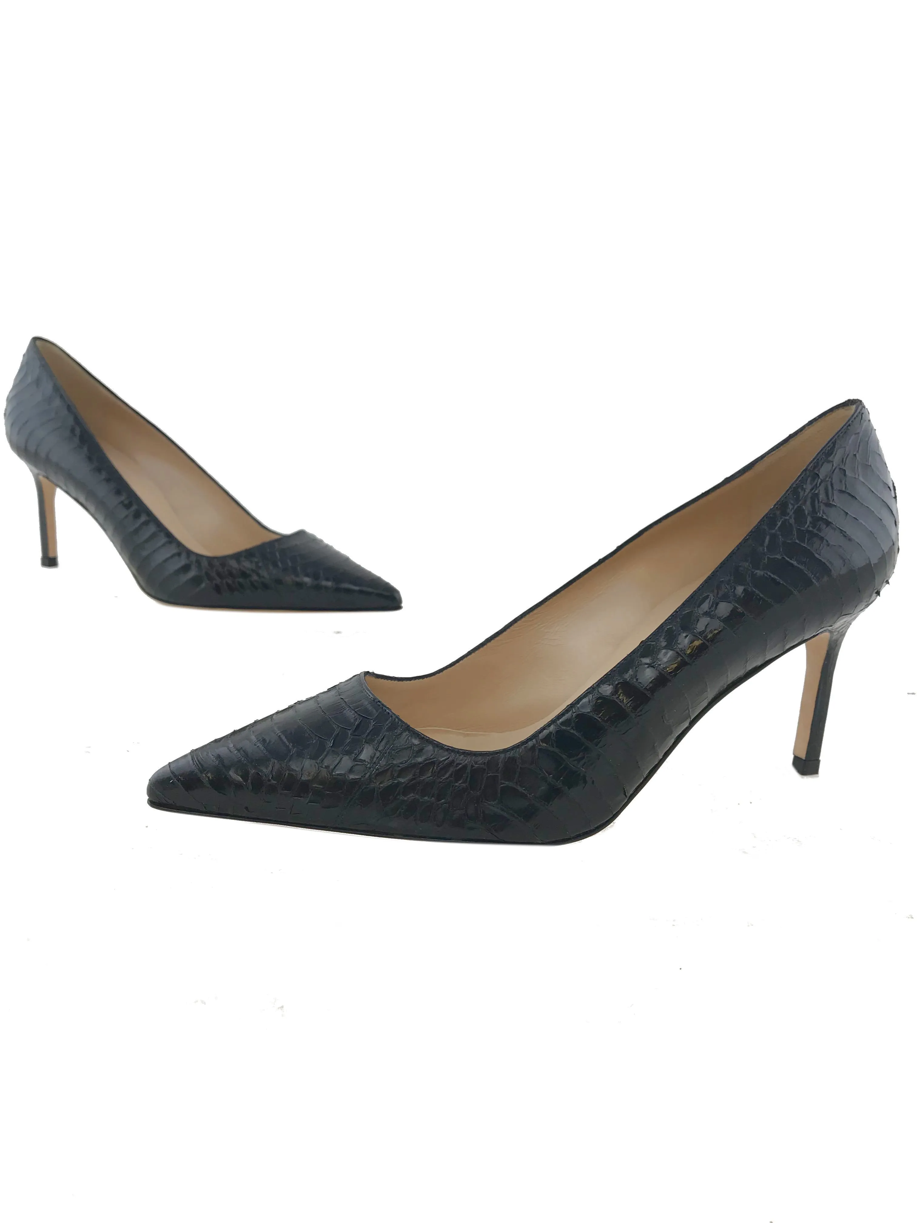 Manolo Blahnik Snake Pattern Pumps in Size 7