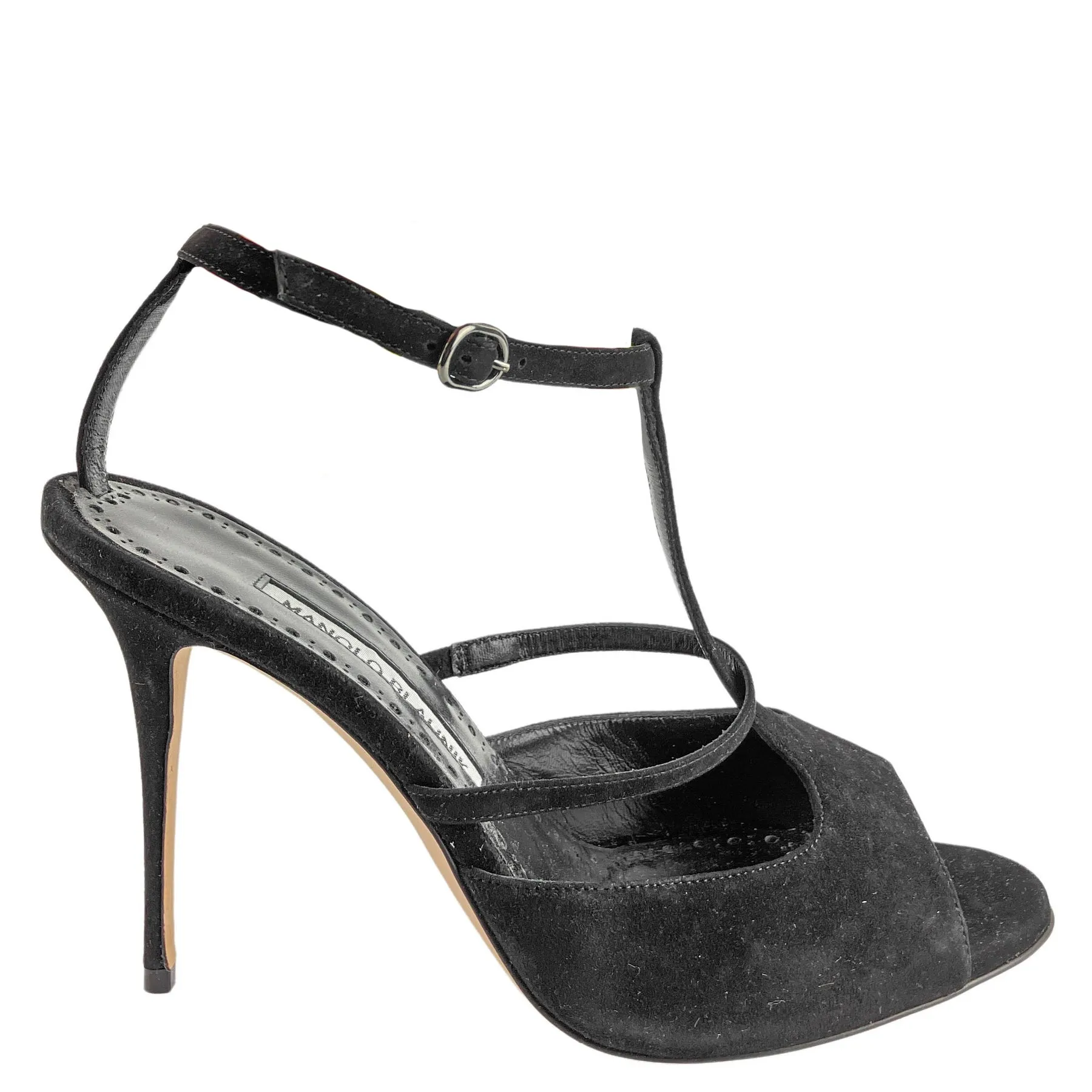 Manolo Blahnik Zeinat Heels in Black Suede