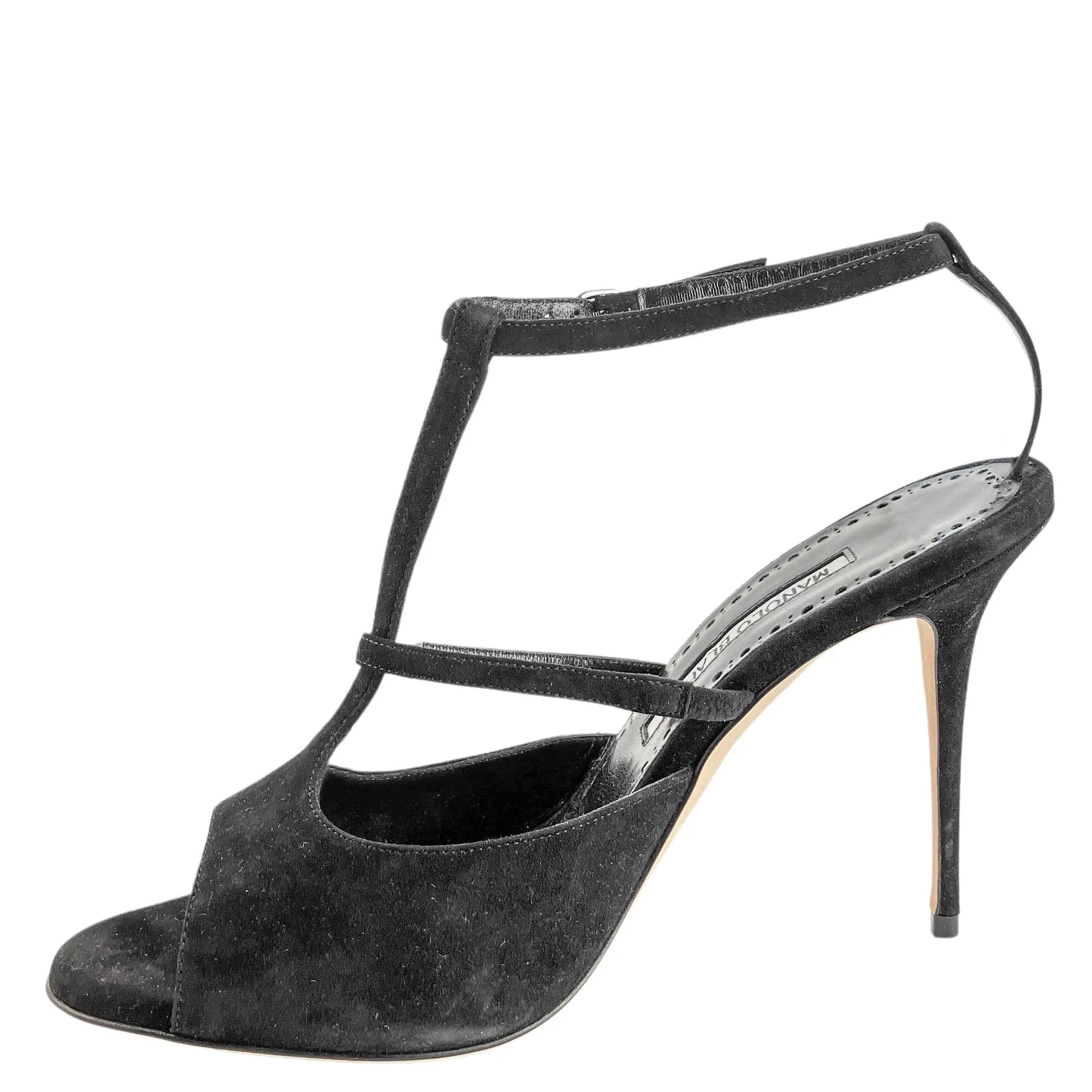 Manolo Blahnik Zeinat Heels in Black Suede