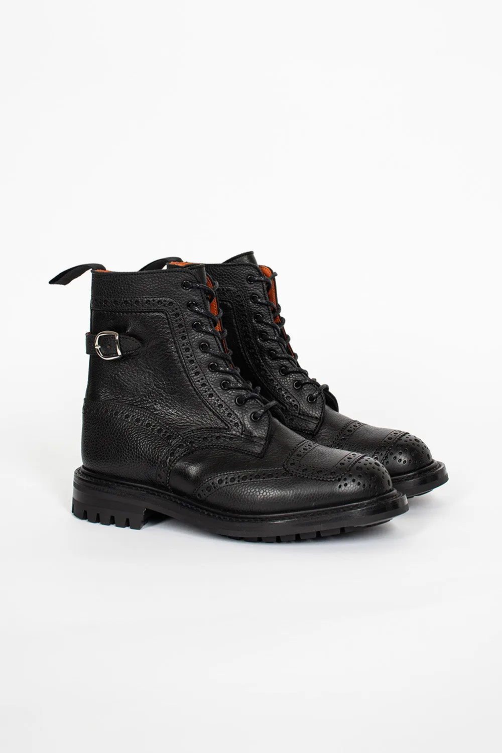 Black Maria Brogue Boots