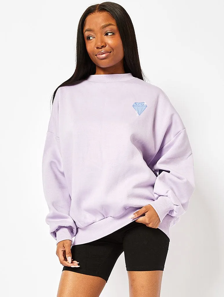 Marriage Material Sweatshirt In Lilac