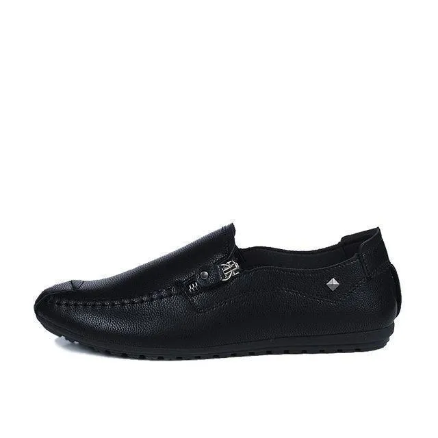 Men Shoes Casual Leather Driving Shoes