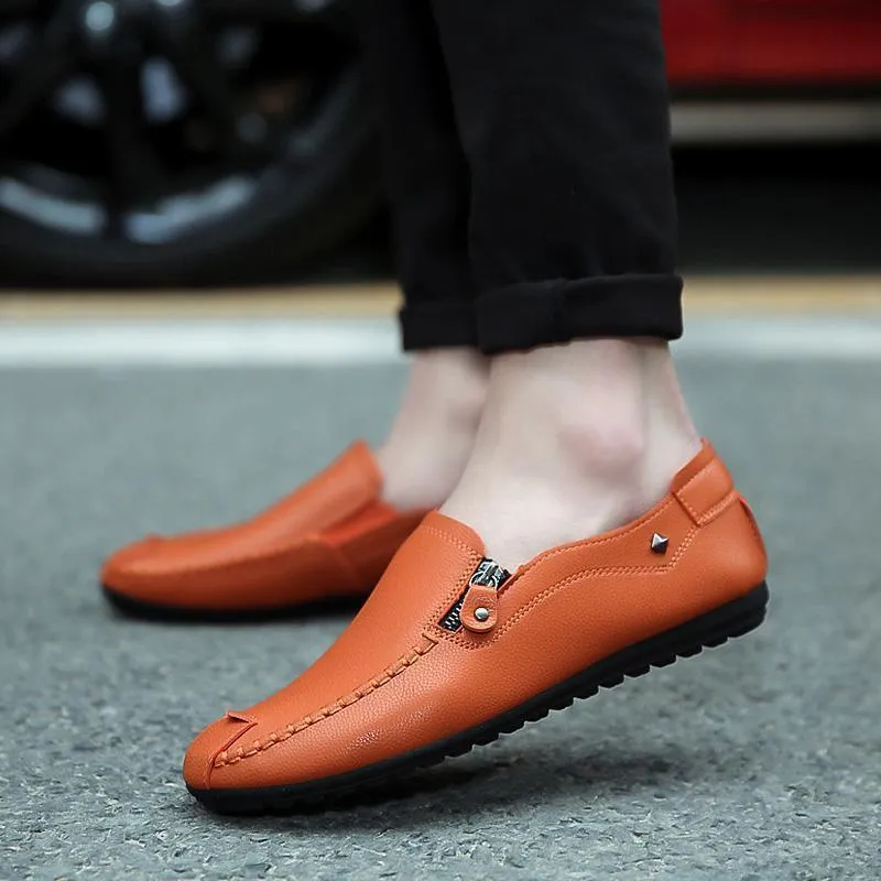 Men Shoes Casual Leather Driving Shoes