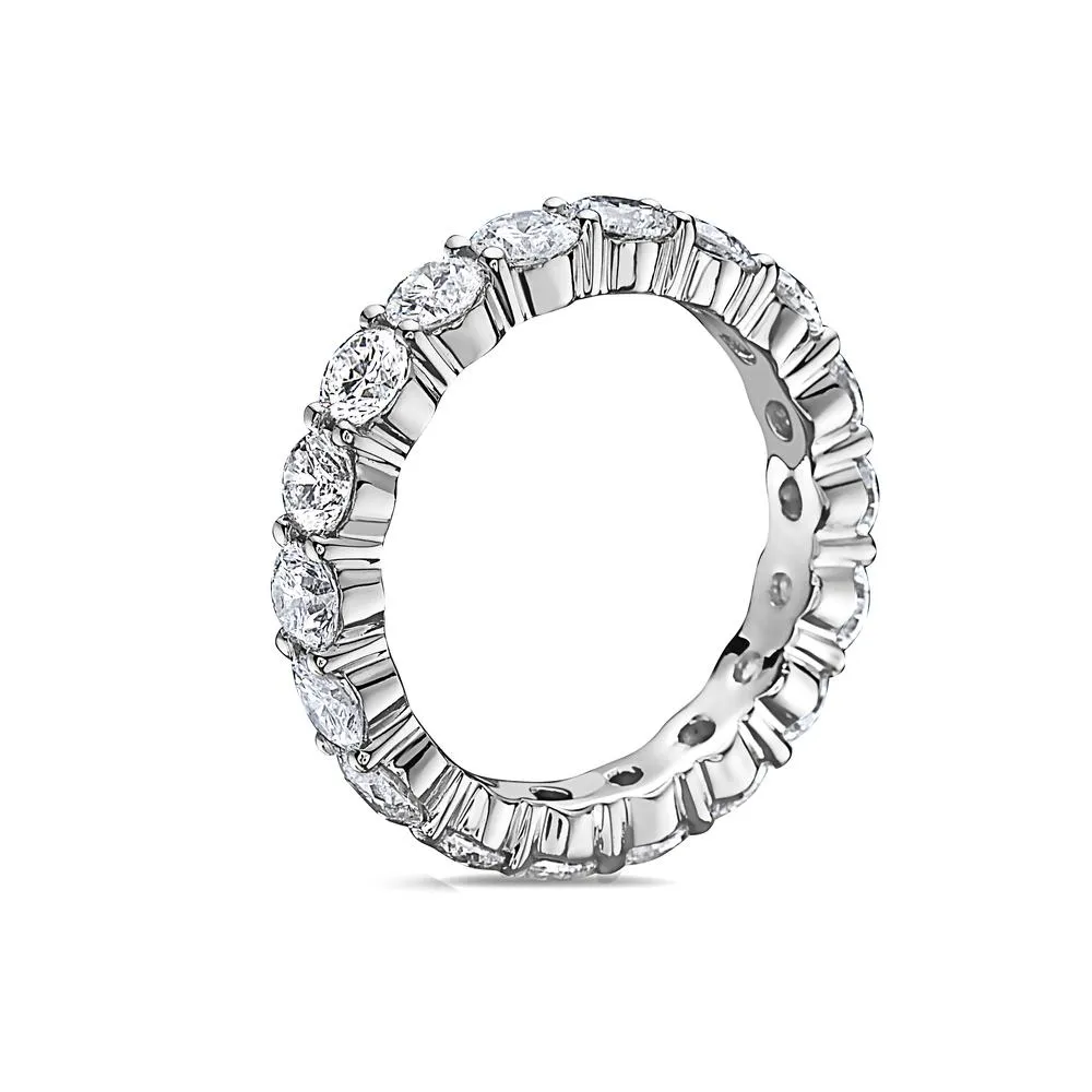 14K White Gold Men's Ring with 5.44 Carat Diamonds