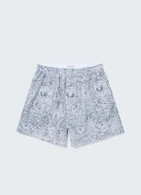 Men's Classic Boxer Shorts in Liberty Fabric in Indigo Morris