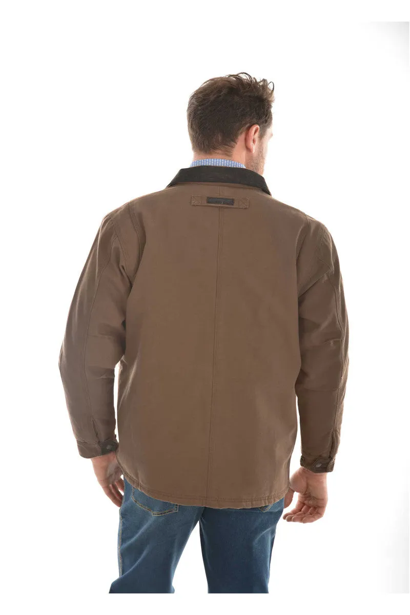 Men's Dark Tan Canvas Jacket by Thomas Cook