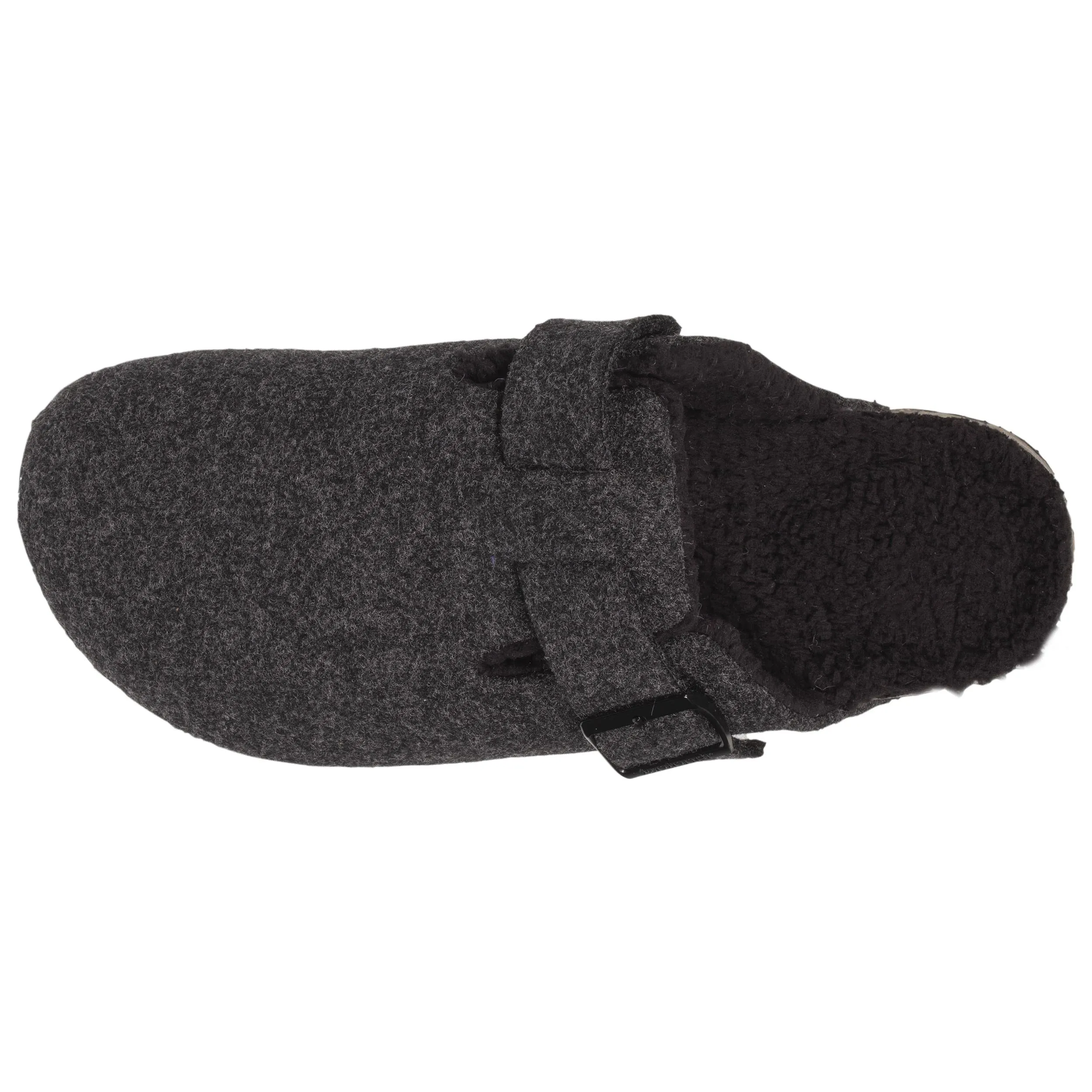 Men's Gray Tweed Felt Clog Slippers
