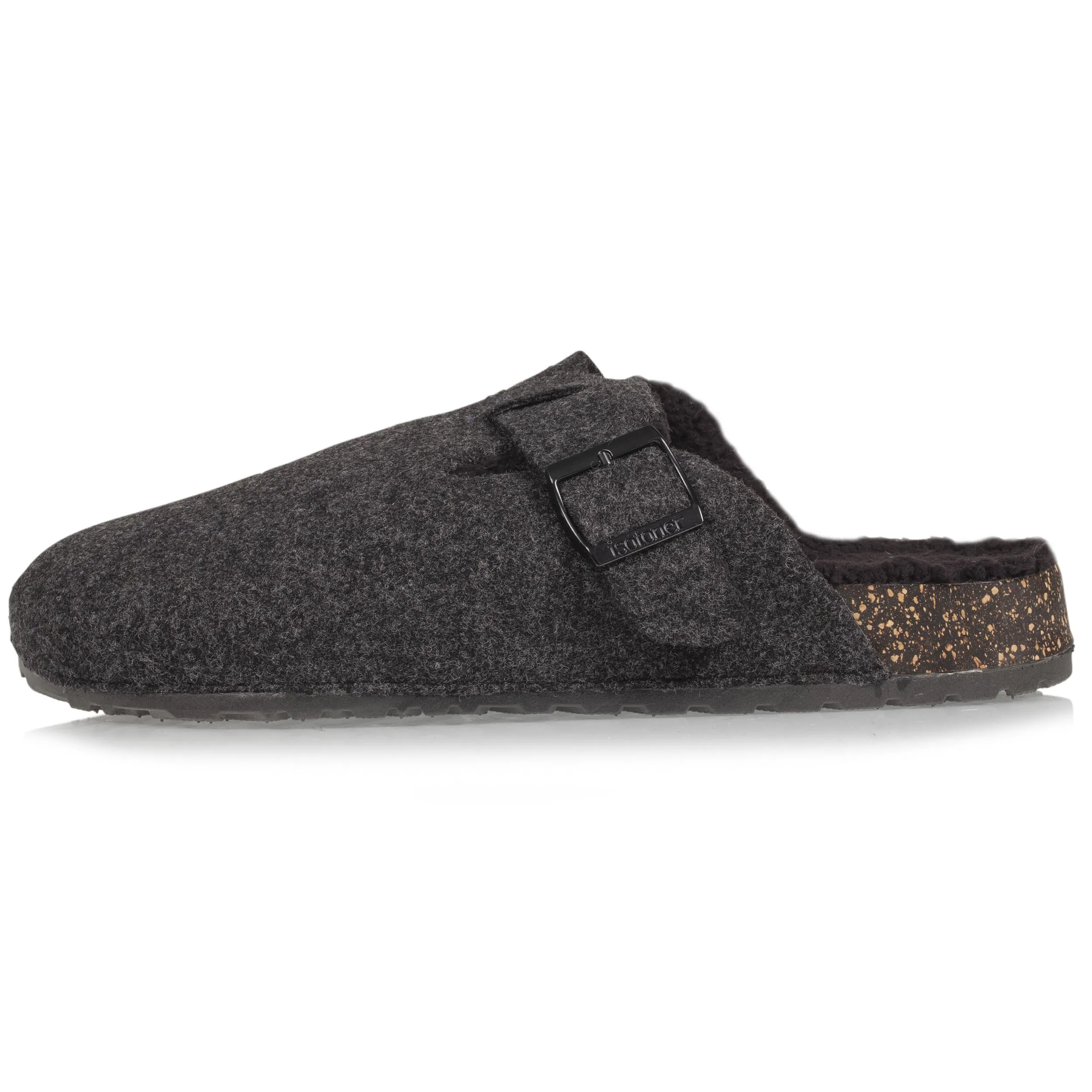 Men's Gray Tweed Felt Clog Slippers
