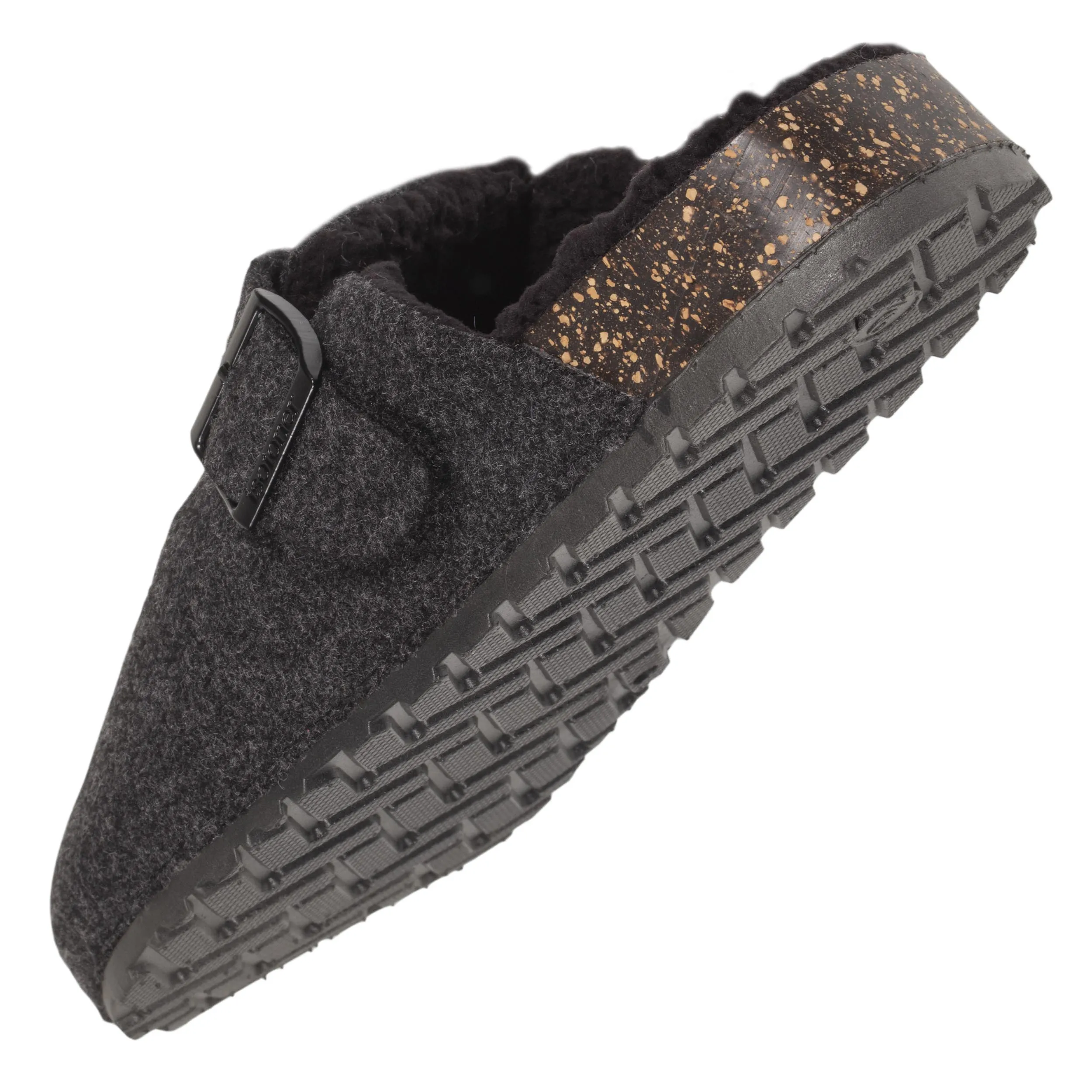 Men's Gray Tweed Felt Clog Slippers
