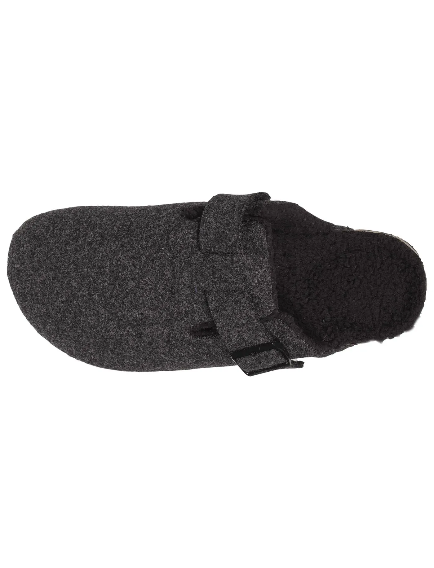 Men's Gray Tweed Felt Clog Slippers
