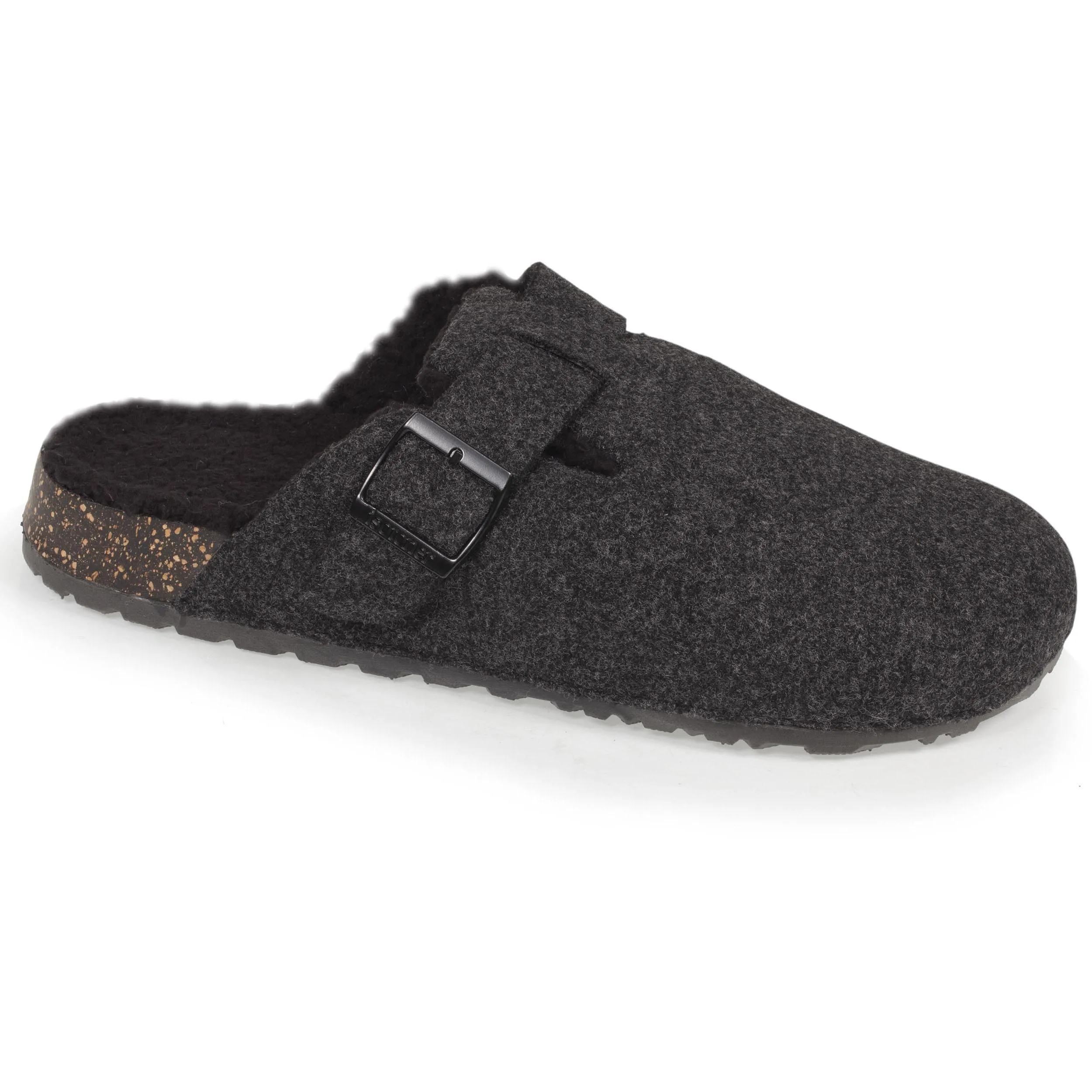 Men's Gray Tweed Felt Clog Slippers
