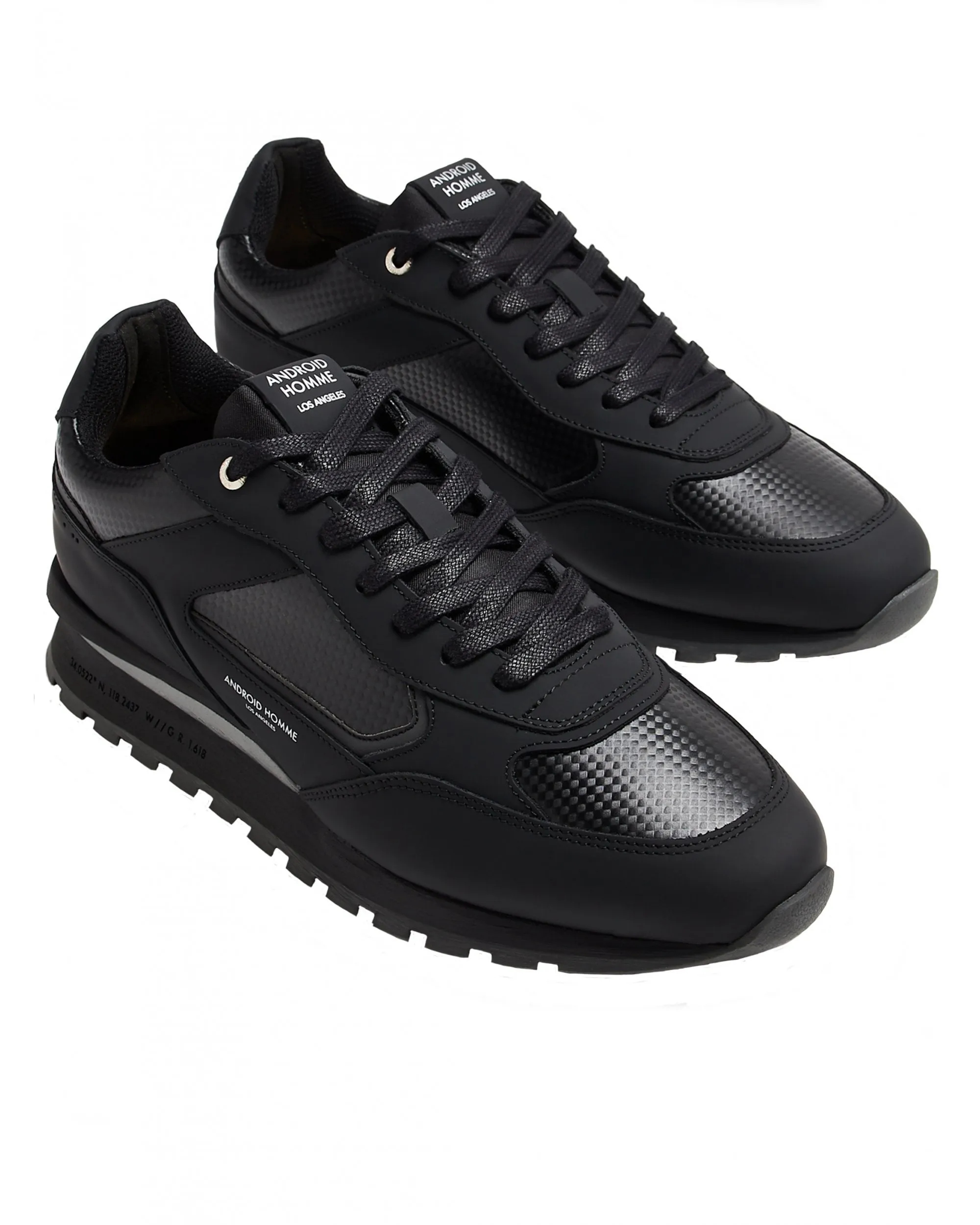 Mens Lechuza Racer Trainers Black