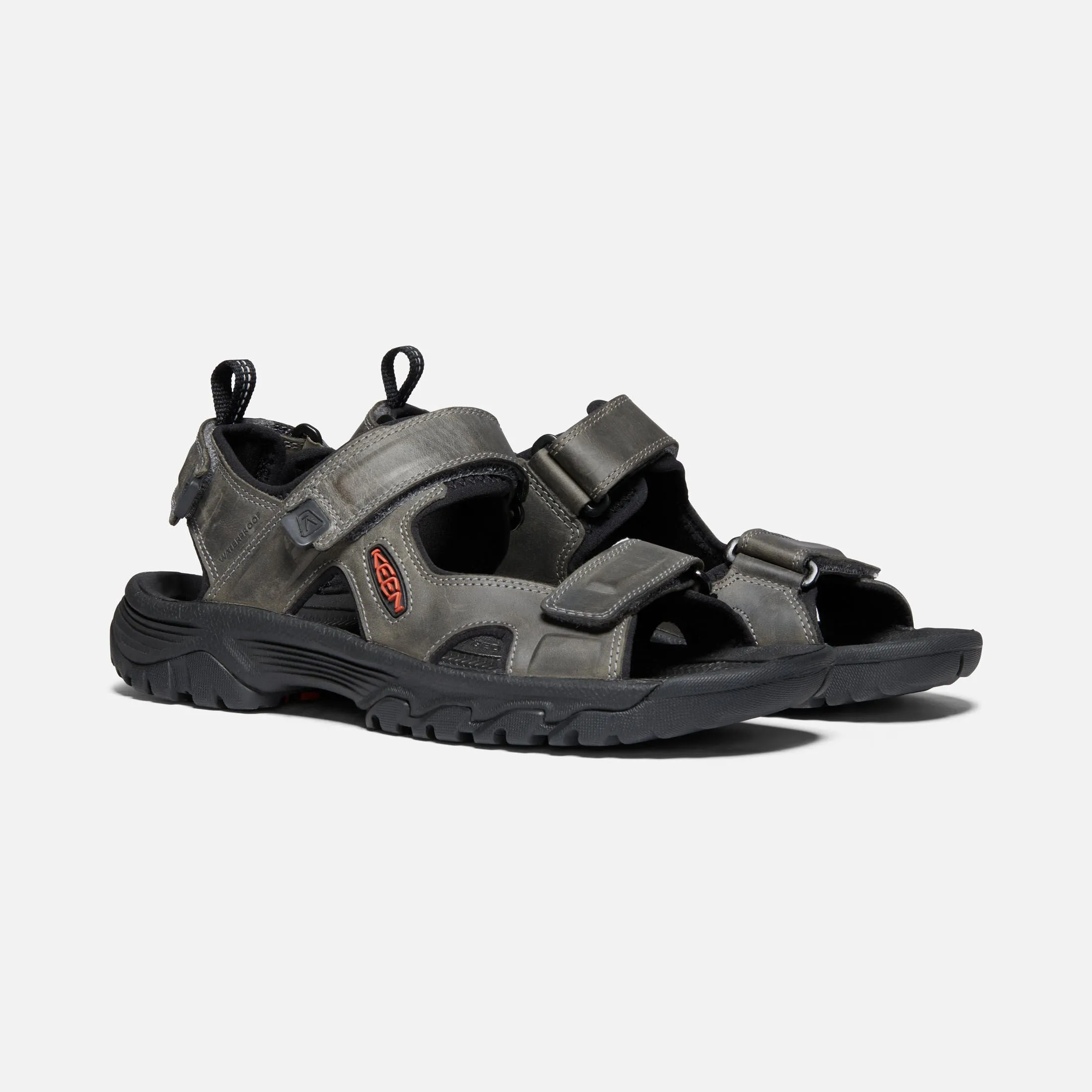  Men's Targhee III Rugged Walking Sandal in Grey and Black  