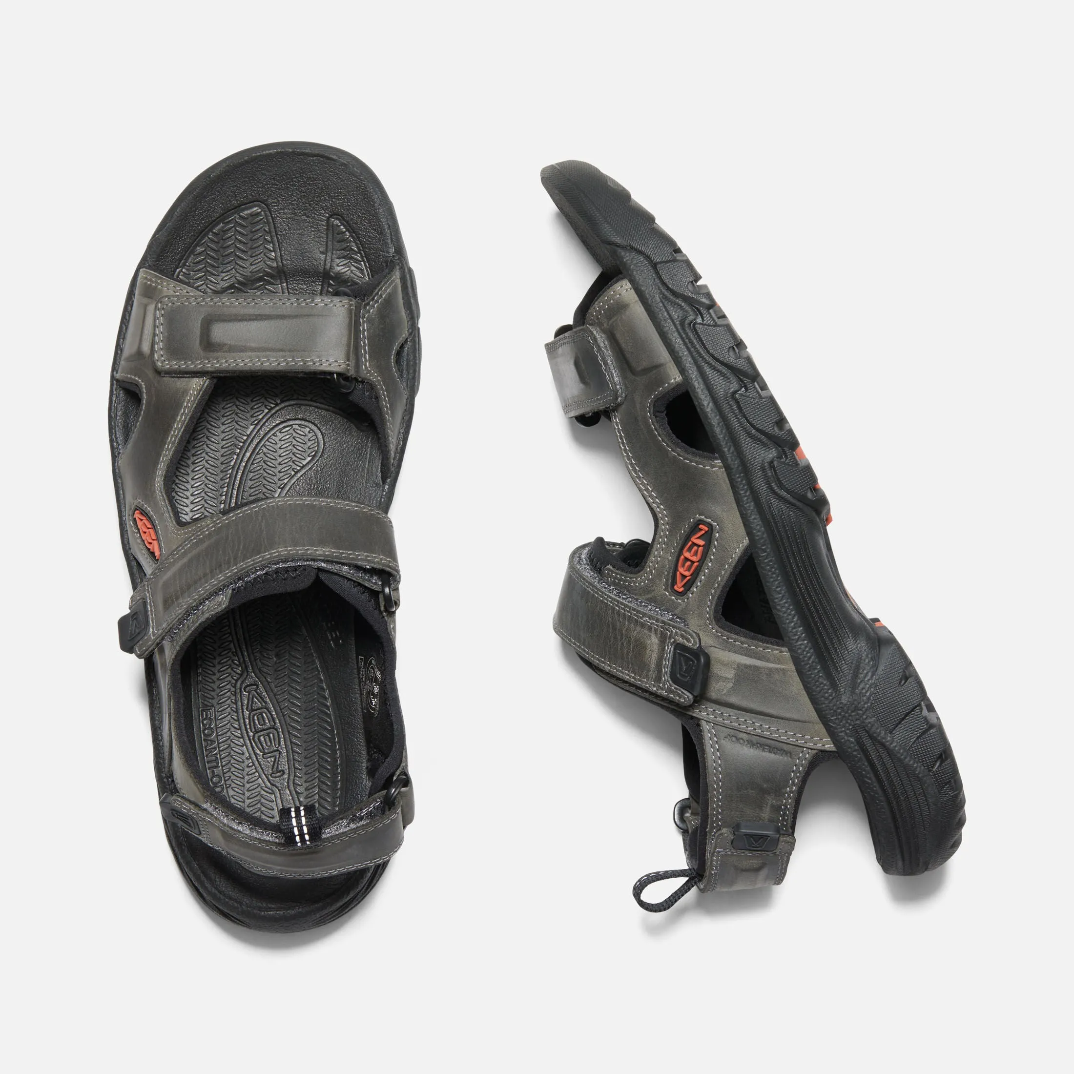  Men's Targhee III Rugged Walking Sandal in Grey and Black  