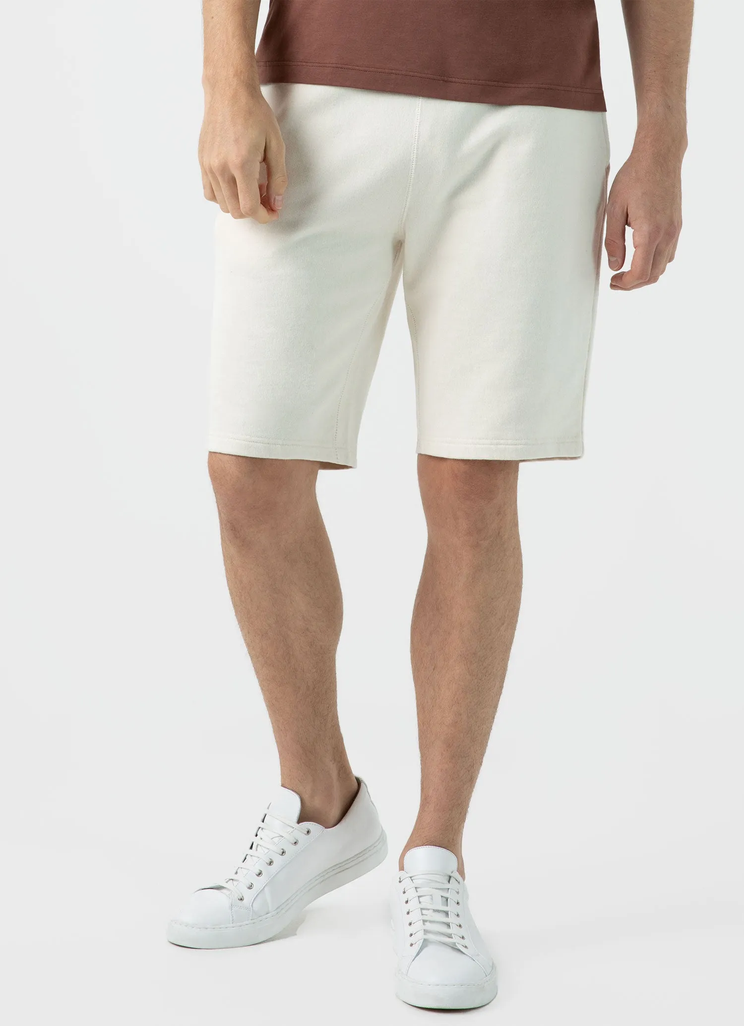 Unbleached Men's Loopback Shorts in Natural Color