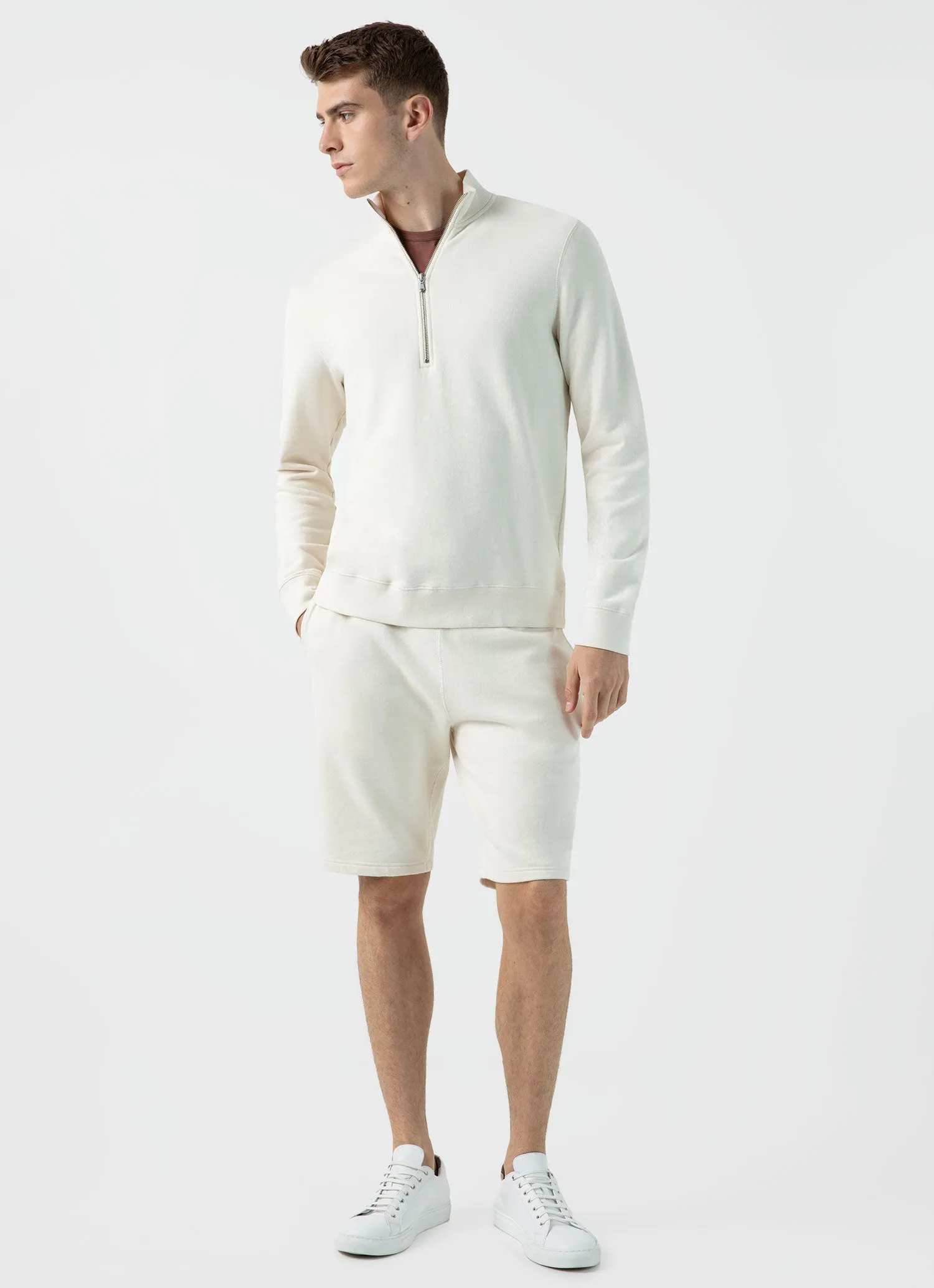 Unbleached Men's Loopback Shorts in Natural Color