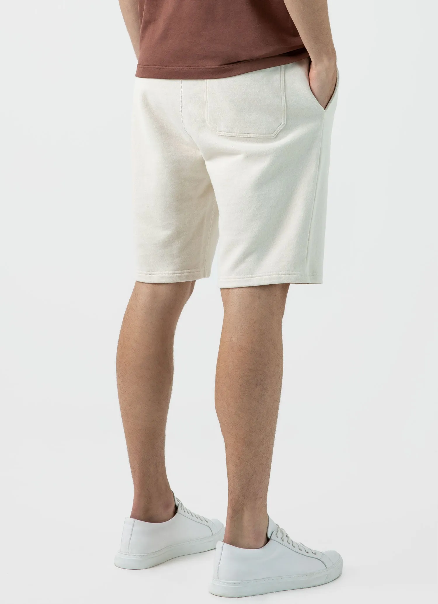 Unbleached Men's Loopback Shorts in Natural Color