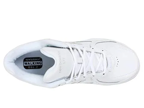  Men's Walking 577 Lace Up Shoe in White  