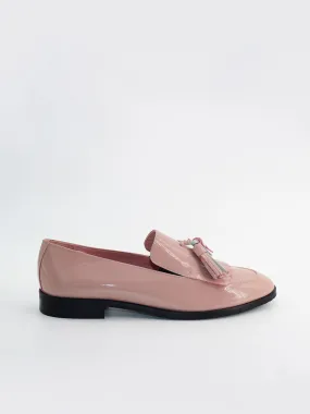 Messina FB makeup color patent leather leather loafers.