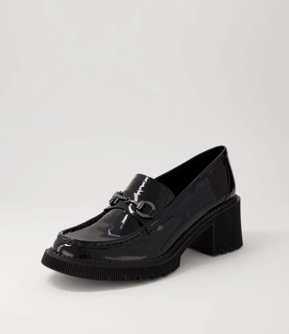 MIDAS Zoei Black Patent Leather Heels