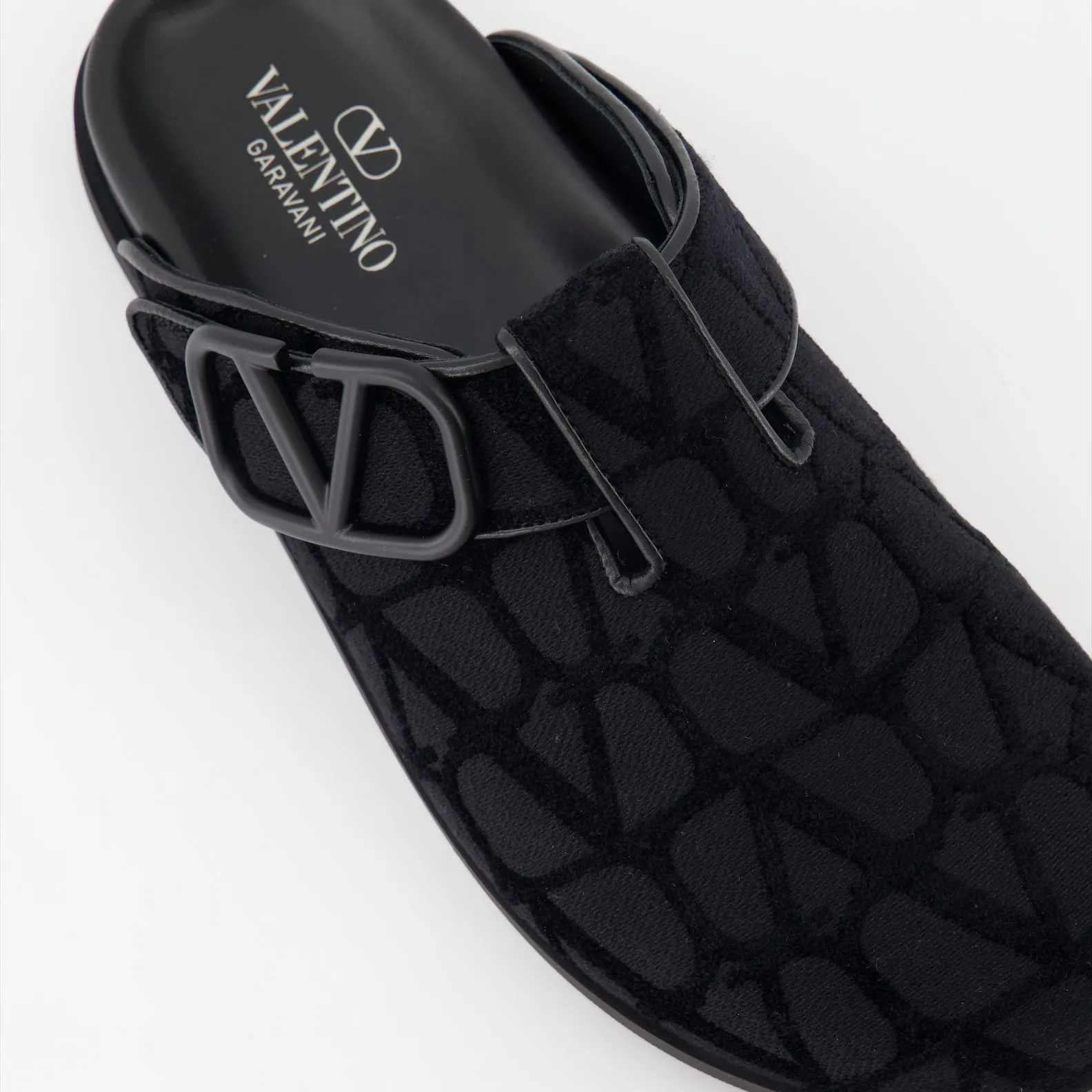 Monogrammed VLogo Mules