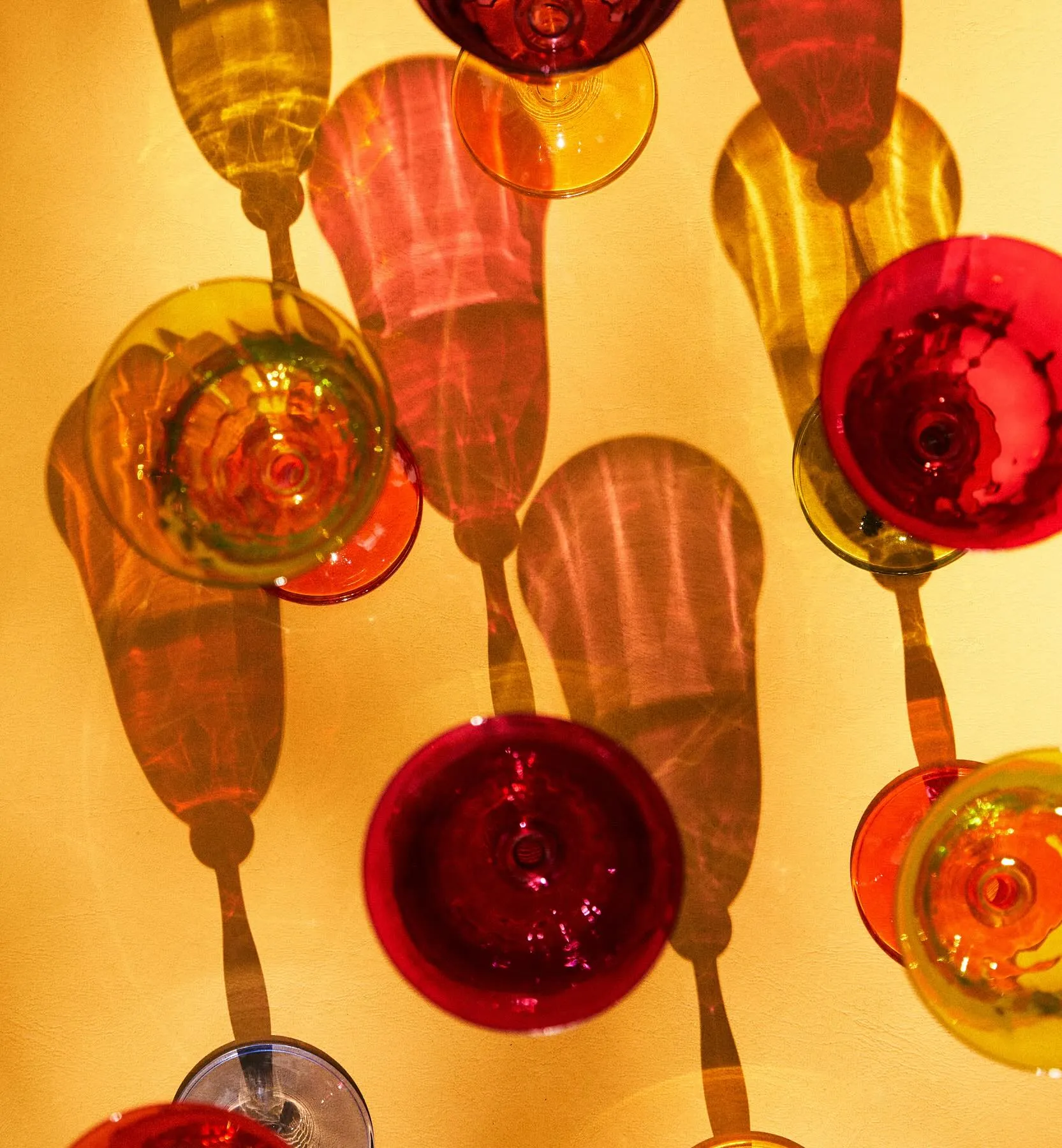 Multicoloured Wine Glass Set of 4