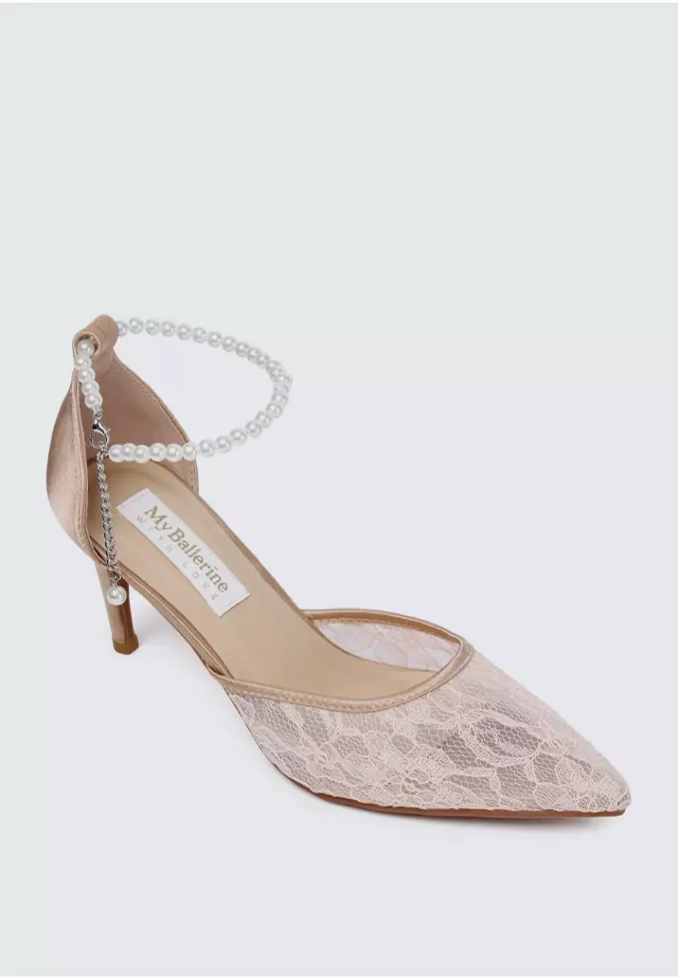 My Ballerine My Ballerine Poppy Comfy Heels In Rose Gold