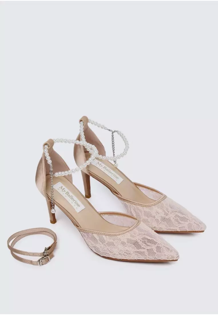 My Ballerine My Ballerine Poppy Comfy Heels In Rose Gold