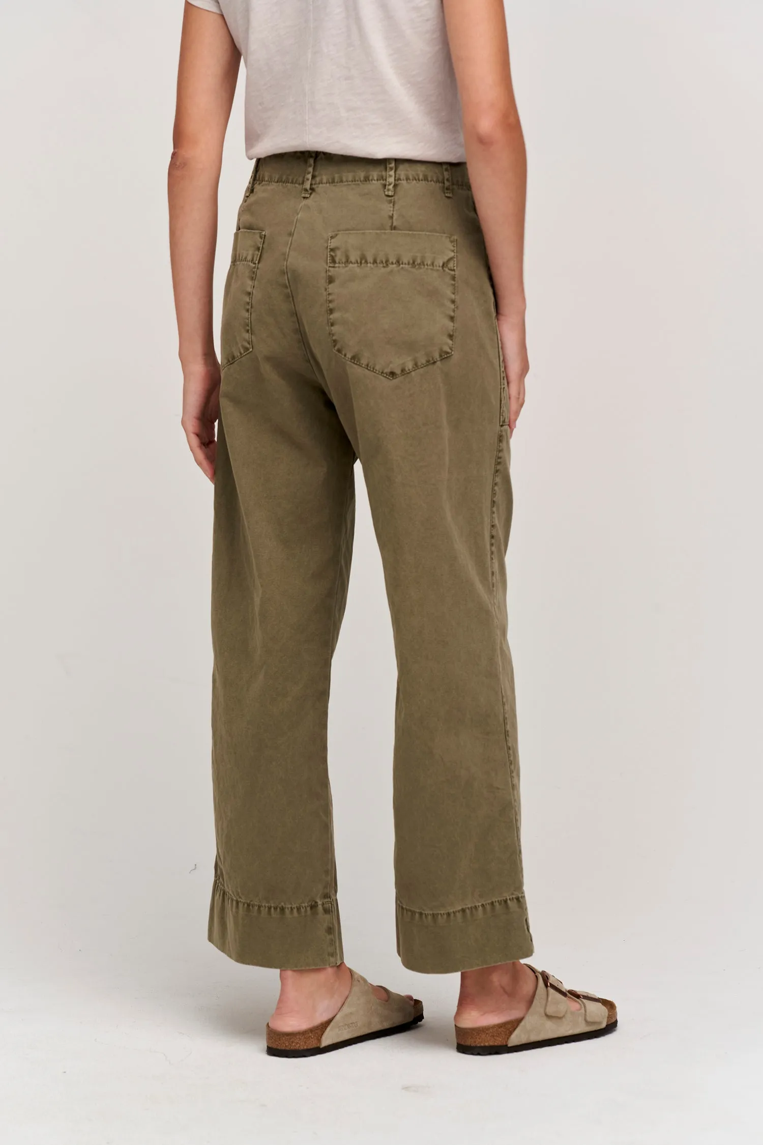 MYA COTTON CANVAS TROUSERS IN AXE