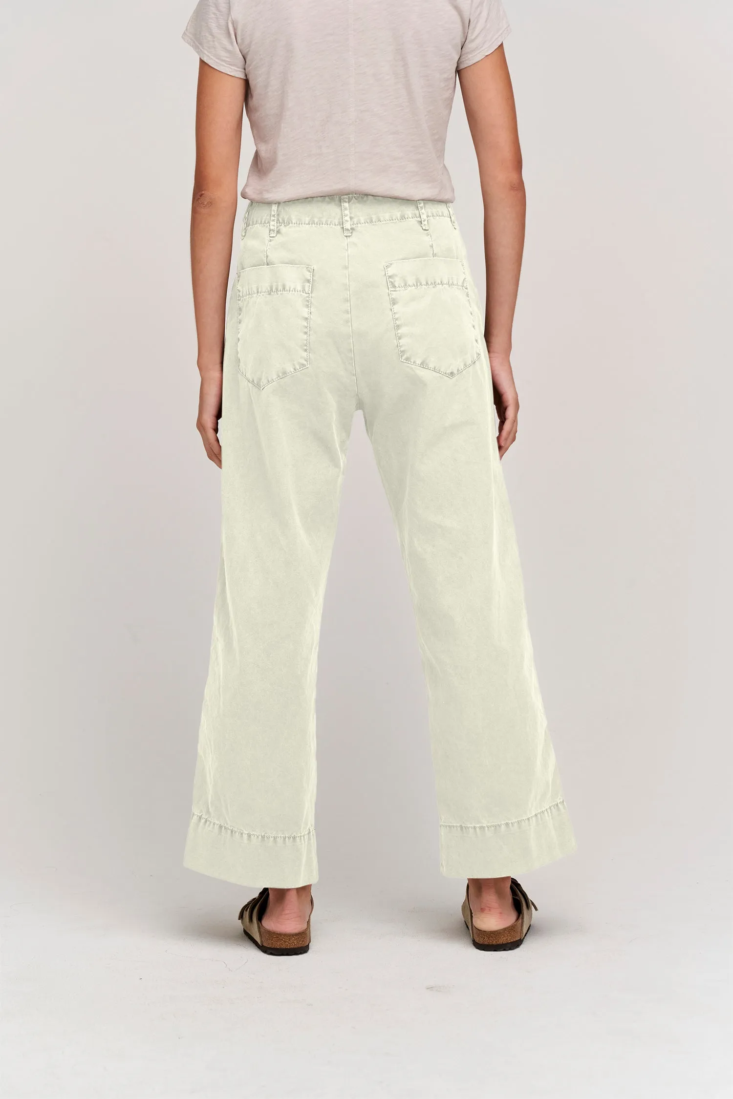 MYA COTTON CANVAS TROUSERS IN OAT