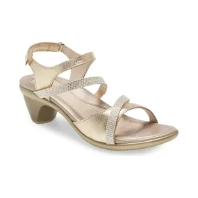 Naot Women's Radiant Gold Leather Heel Sandal