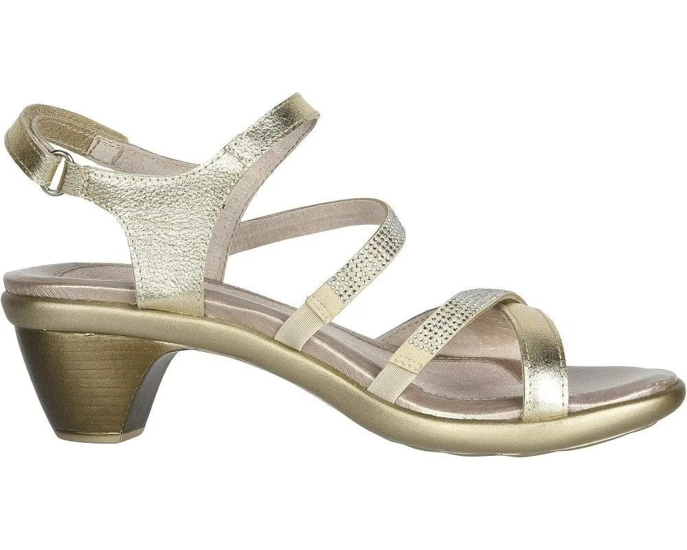 Naot Women's Radiant Gold Leather Heel Sandal