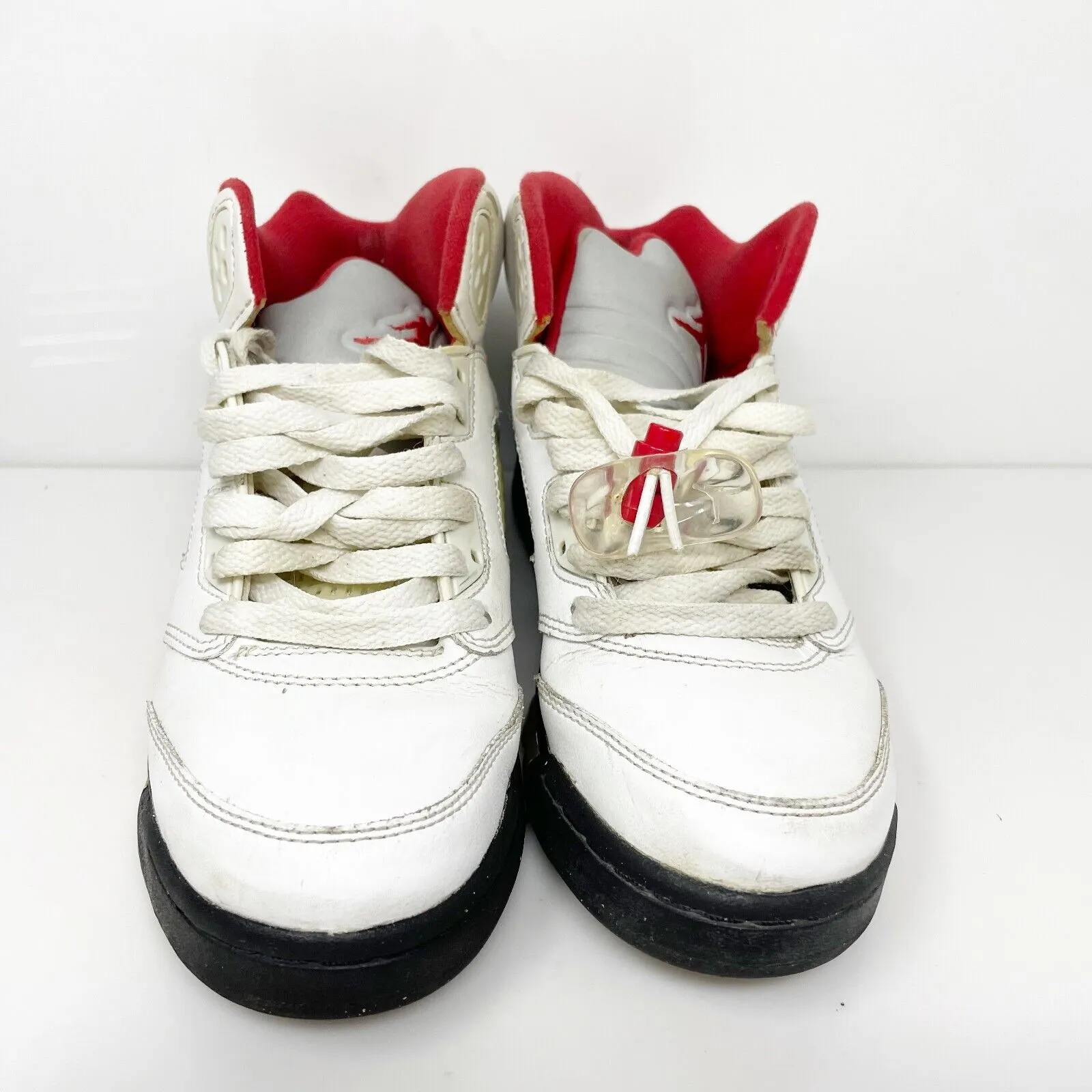 Nike Boys Air Jordan 5 440888-100 White Basketball Shoes Sneakers Size 5.5Y