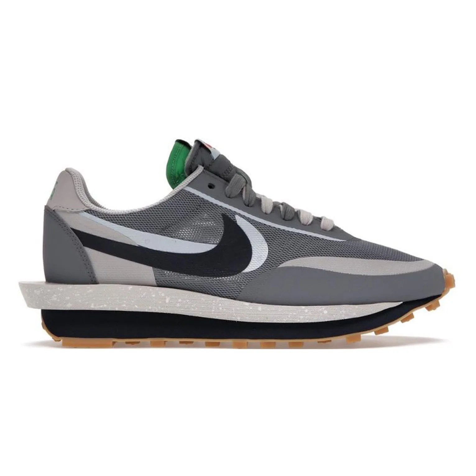 NIKE LD WAFFLE SACAI CLOT KISS OF DEATH 2 COOL GREY SNEAKERS