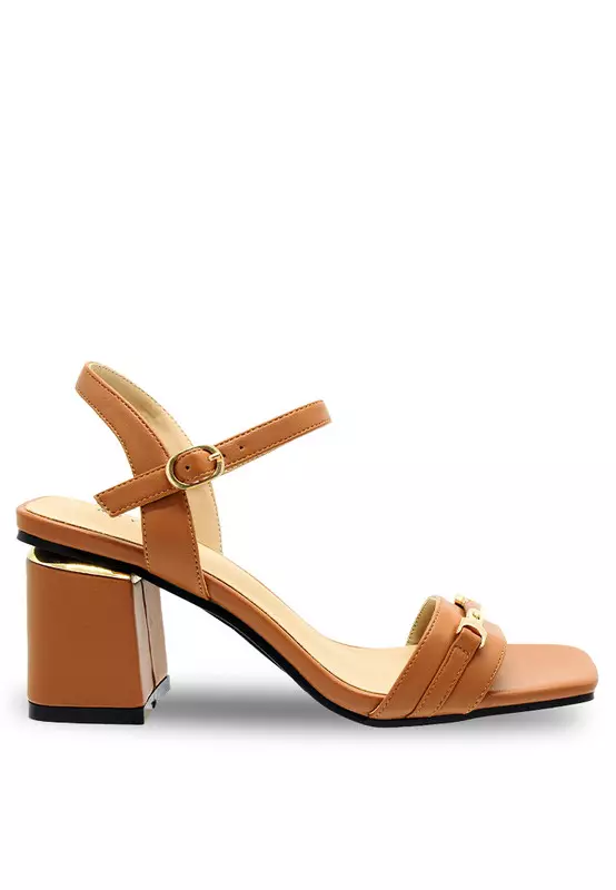 NOVENI Noveni Sling Back Faux Leather Strap Casual Heels