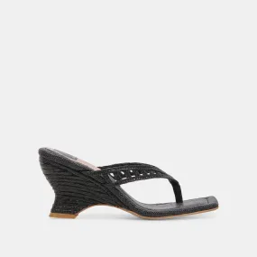 Onyx Raffia Nullah Heels