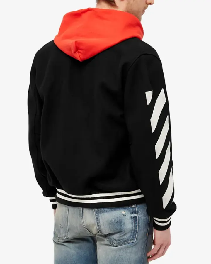 Off White Diagonal Varsity Jacket