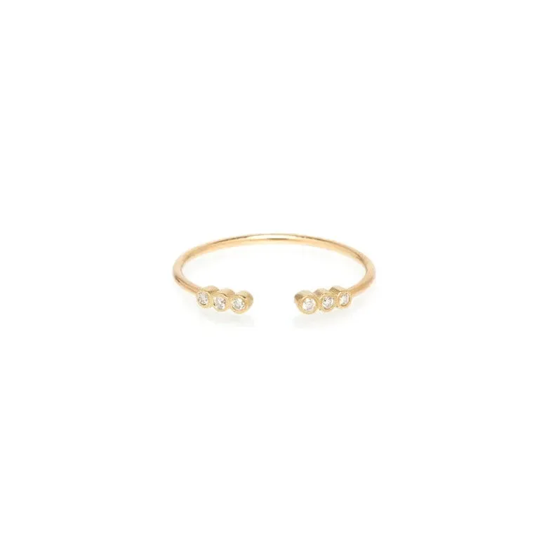 Open Tiny Bezel Set Diamond Ring