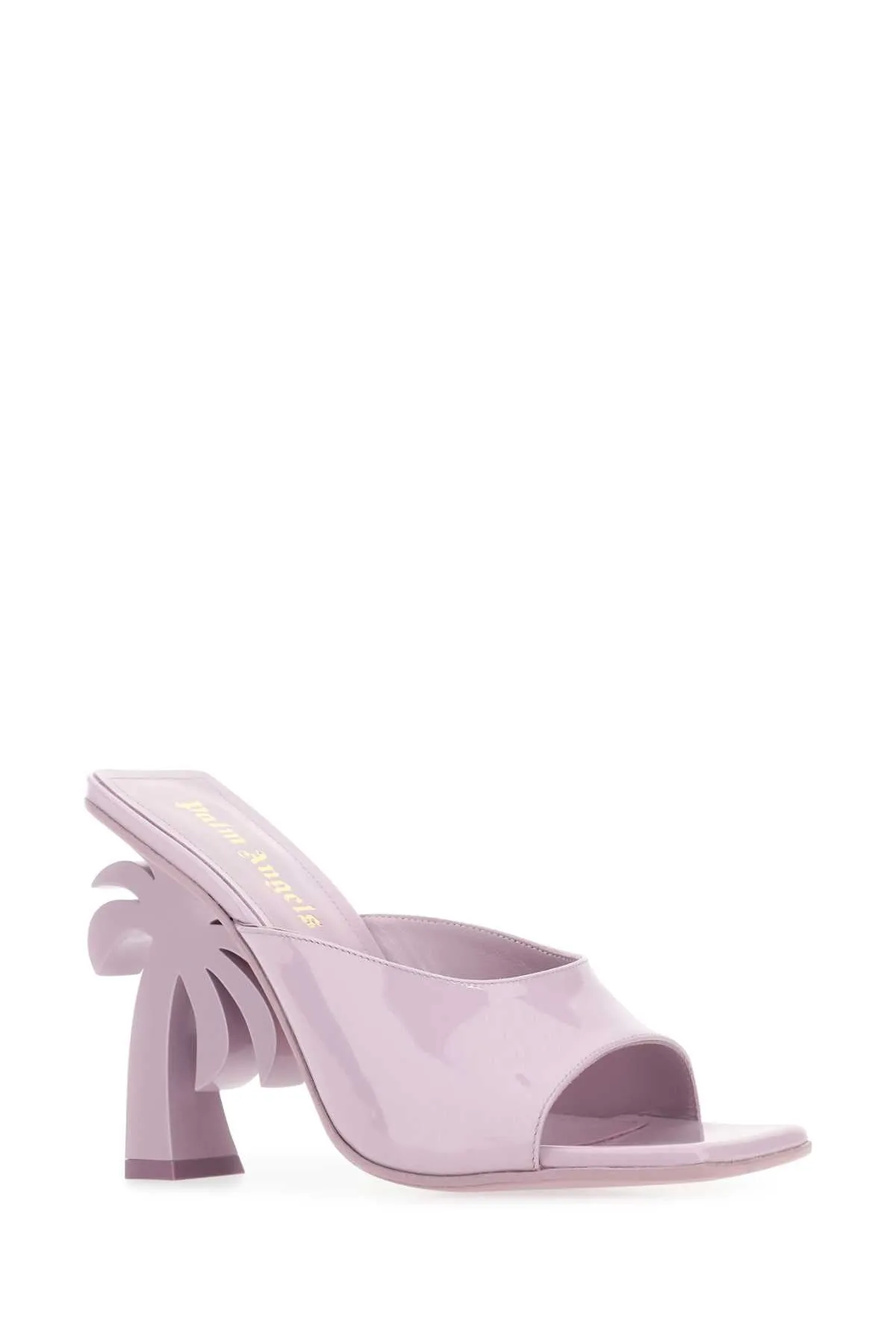 Palm Angels Lilac Leather Palm Beach Mules