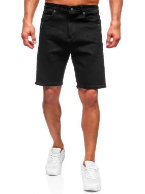 Black Denim Shorts for Men by Bolf 0628