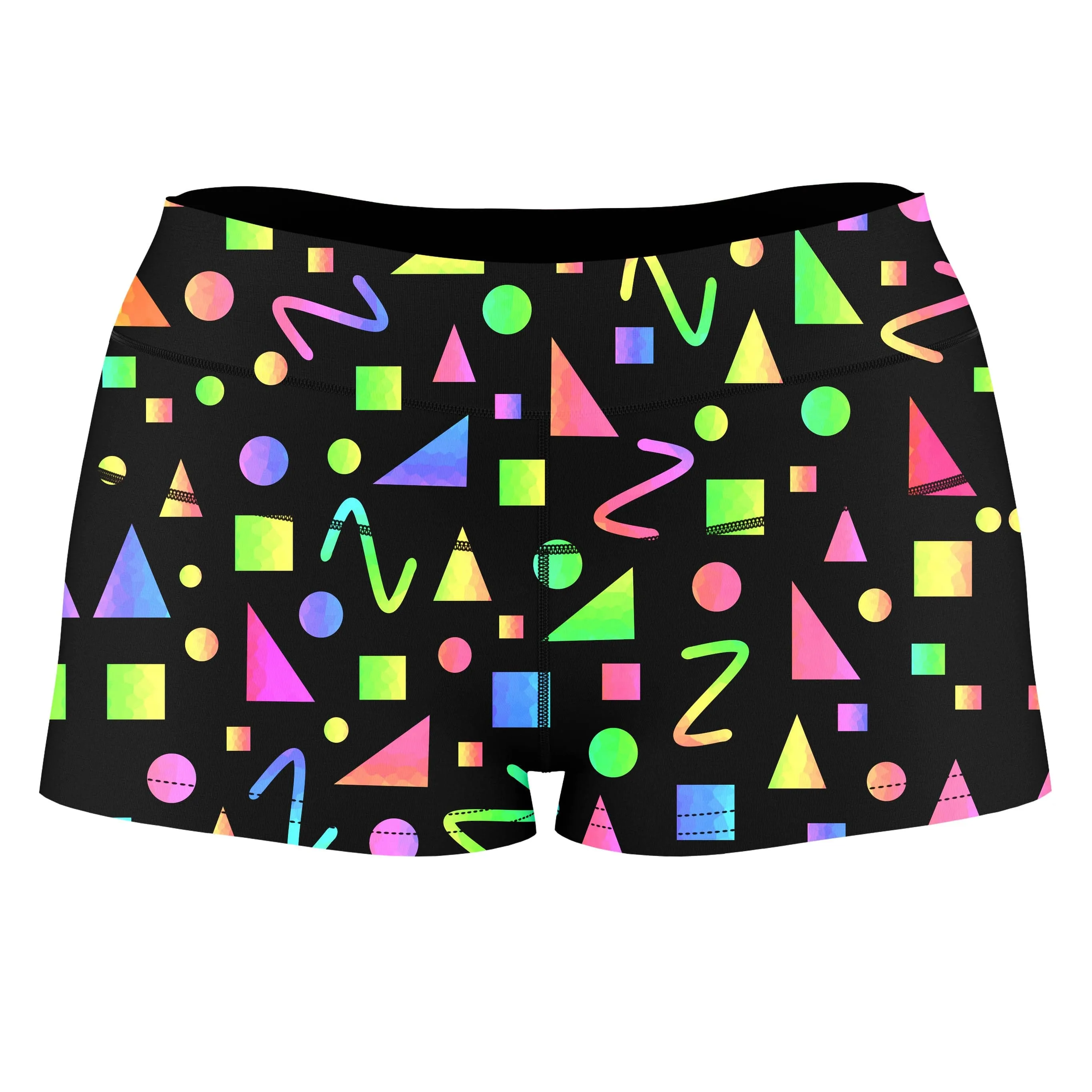 Party Geometric High-Waisted Women's Shorts