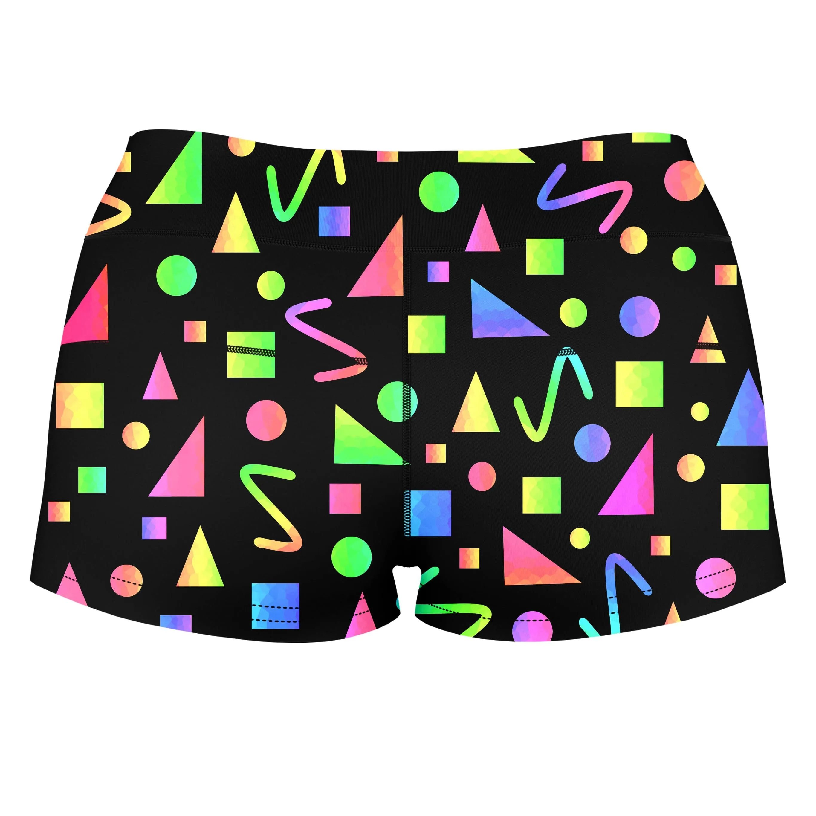 Party Geometric High-Waisted Women's Shorts